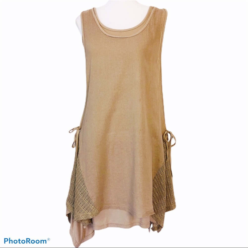 MONO RENO JERSEY KNIT APRON DRESS S